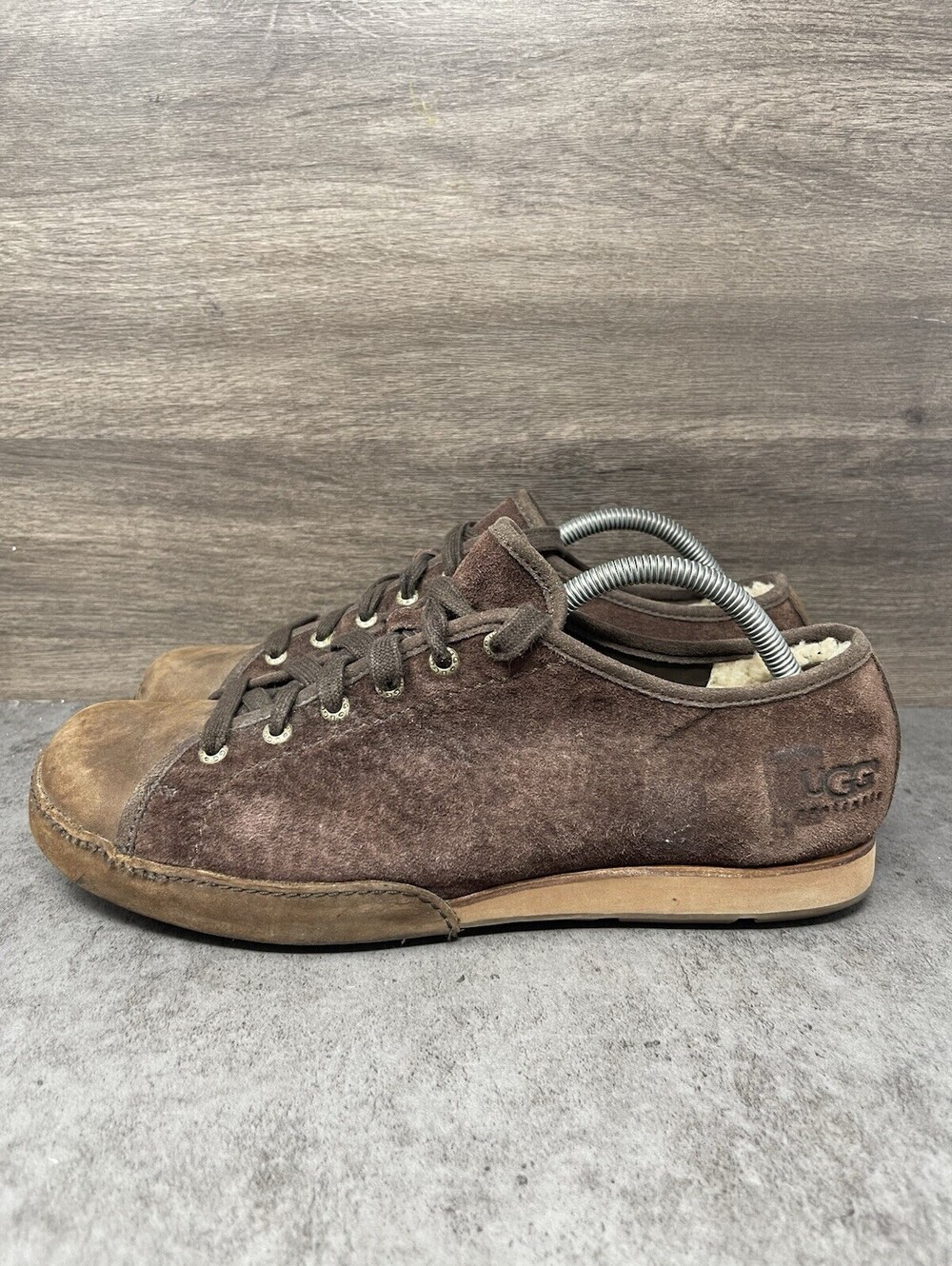UGG Australia Sammy Mens Size 10.5 Brown Suede Shearling Lined Casual Shoes